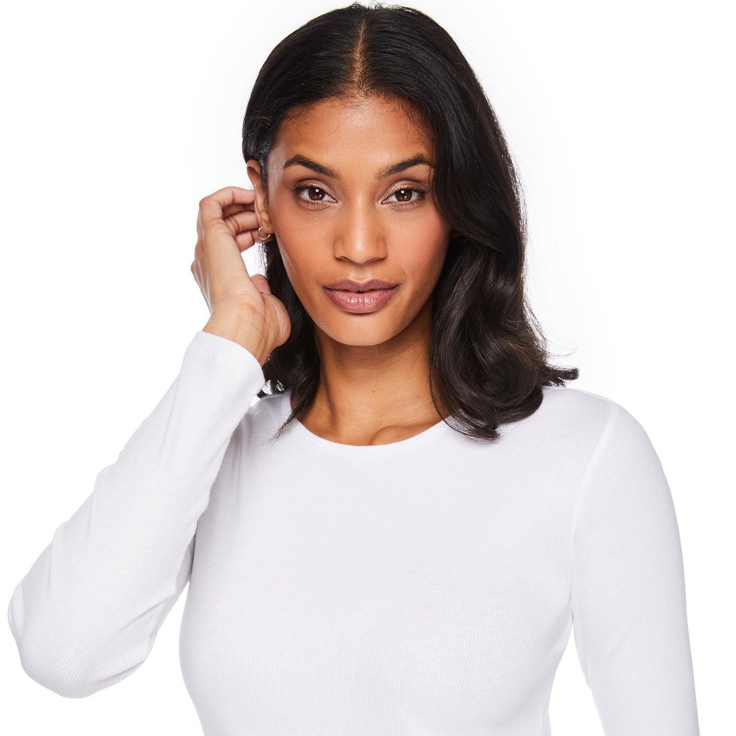 George Women's Long Sleeve Rib Tee, Sizes XS-XXL