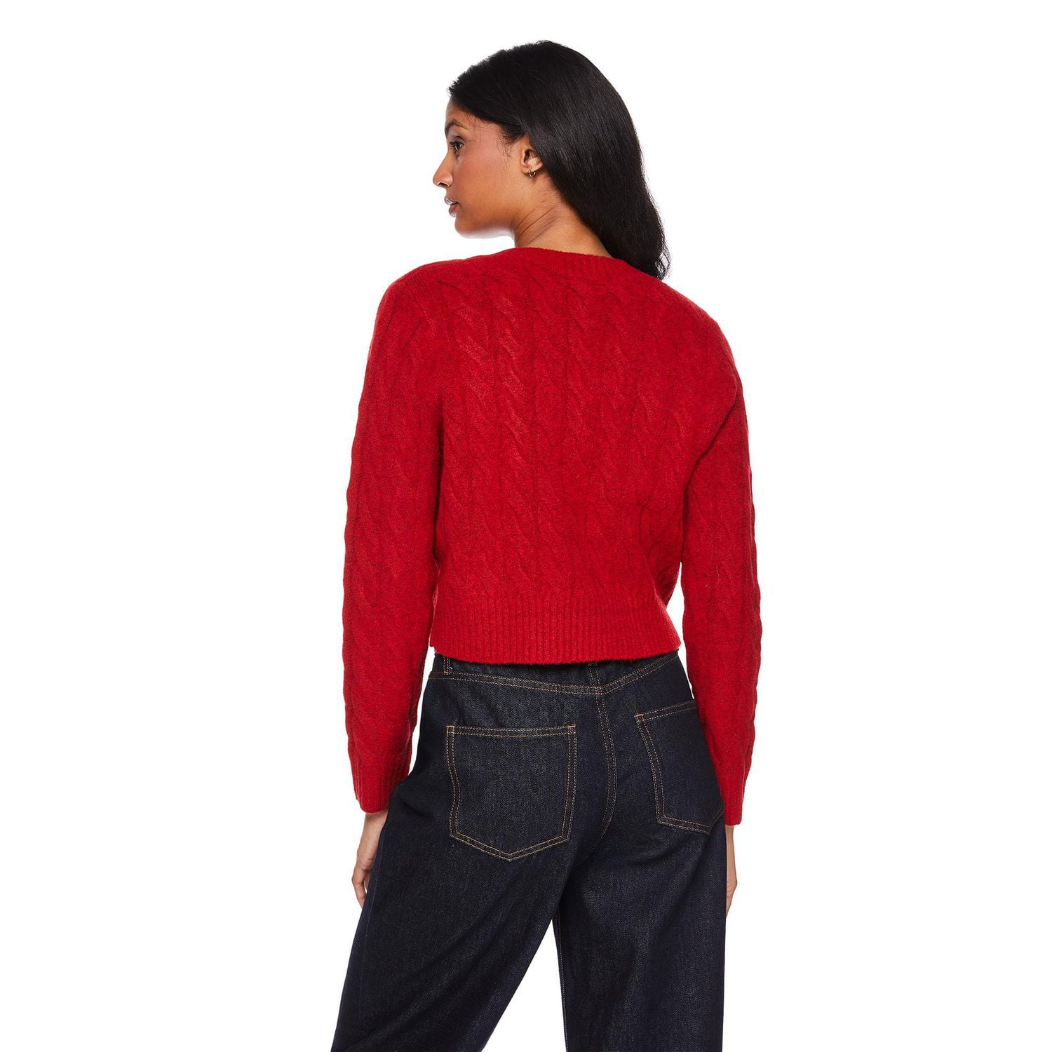 Cardigan à coupe ample en maille torsadée George pour femmes Tailles TP–TTG