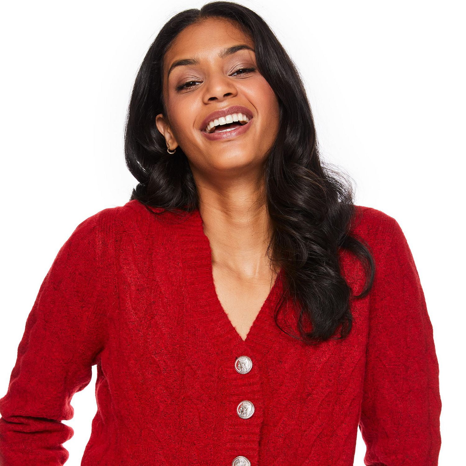 Cardigan à coupe ample en maille torsadée George pour femmes Tailles TP–TTG