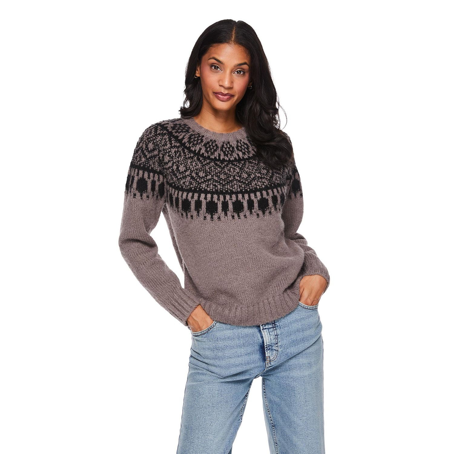 George Women's Fair Isle Sweater, Sizes XS-XXL