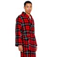 thumbnail image 2 of George Men's Plaid Fleece Robe, 2 of 6