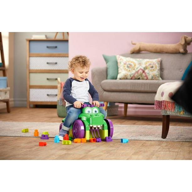 Mega Bloks First Builders Ride n' Chomp Croc, Crocodile Riding Toy