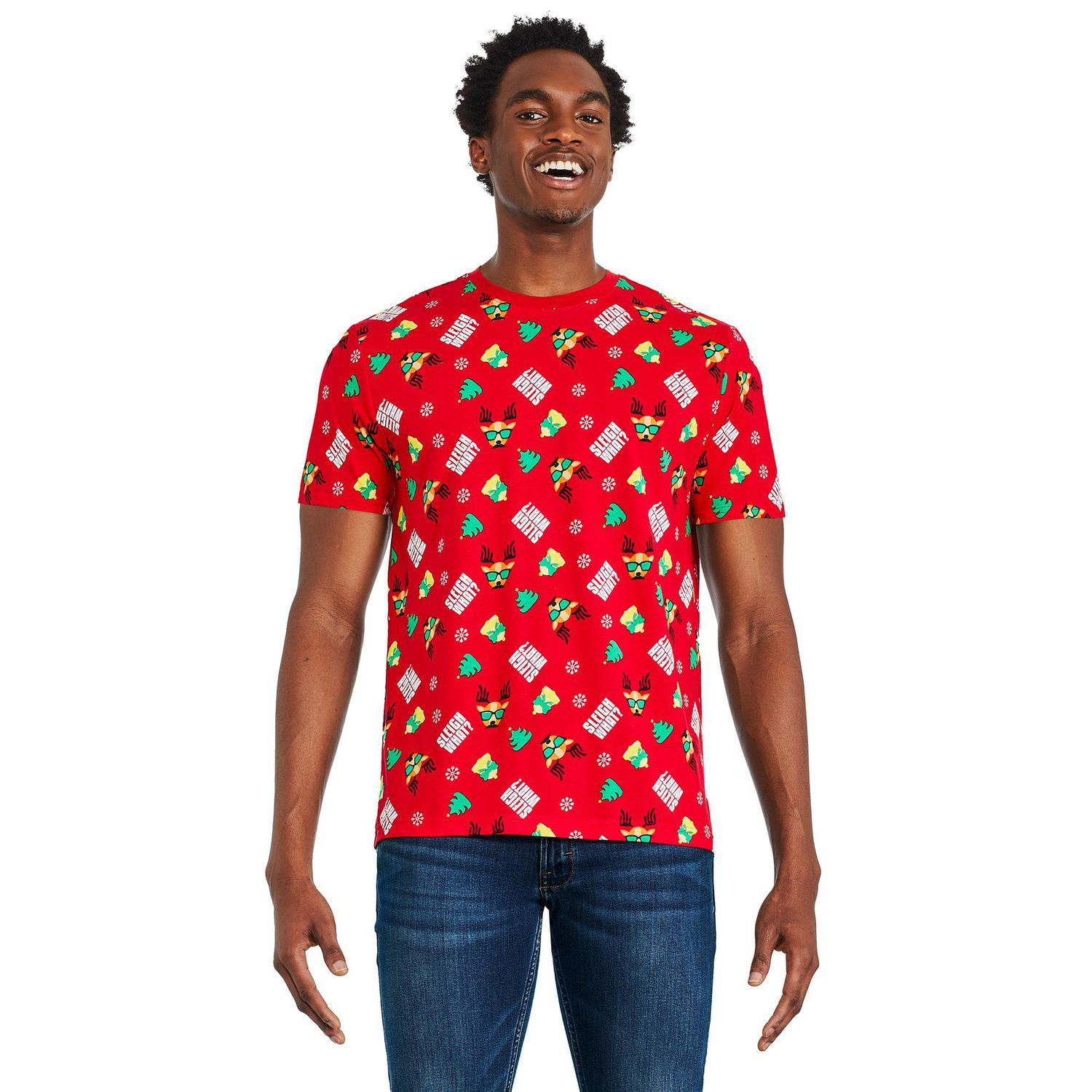 George Men's Printed Christmas Tee