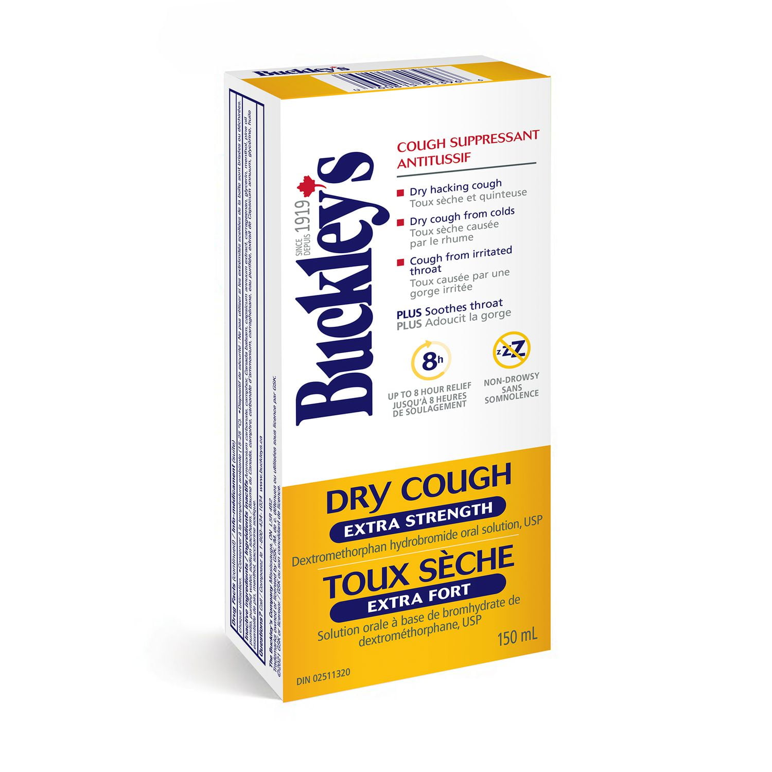 Buckley’s Dry Cough Extra Strength Cough Suppressant Syrup, 150ML, 150ML