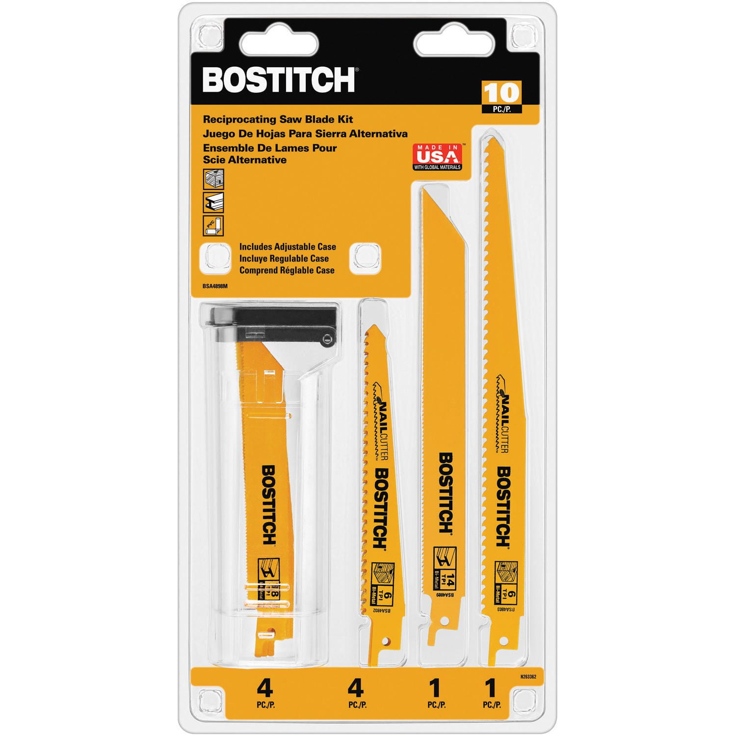 BOSTITCH 10 Piece Recip Saw Blade set (BSA4898M) Walmart Canada
