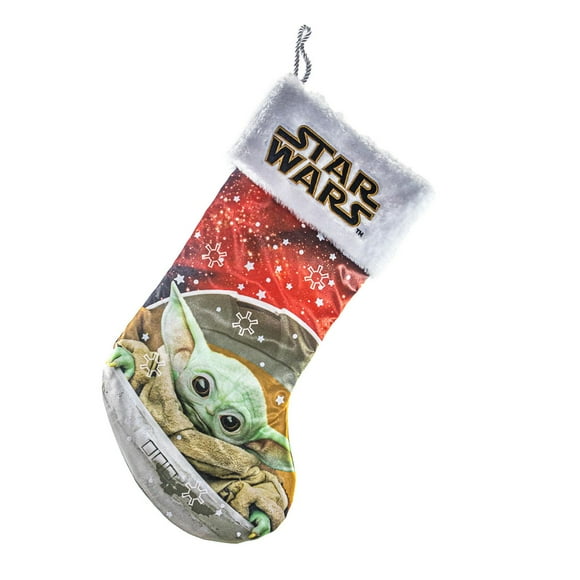 Kurt Adler 19" Star Wars Baby Yoda Christmas Stocking with Cuff