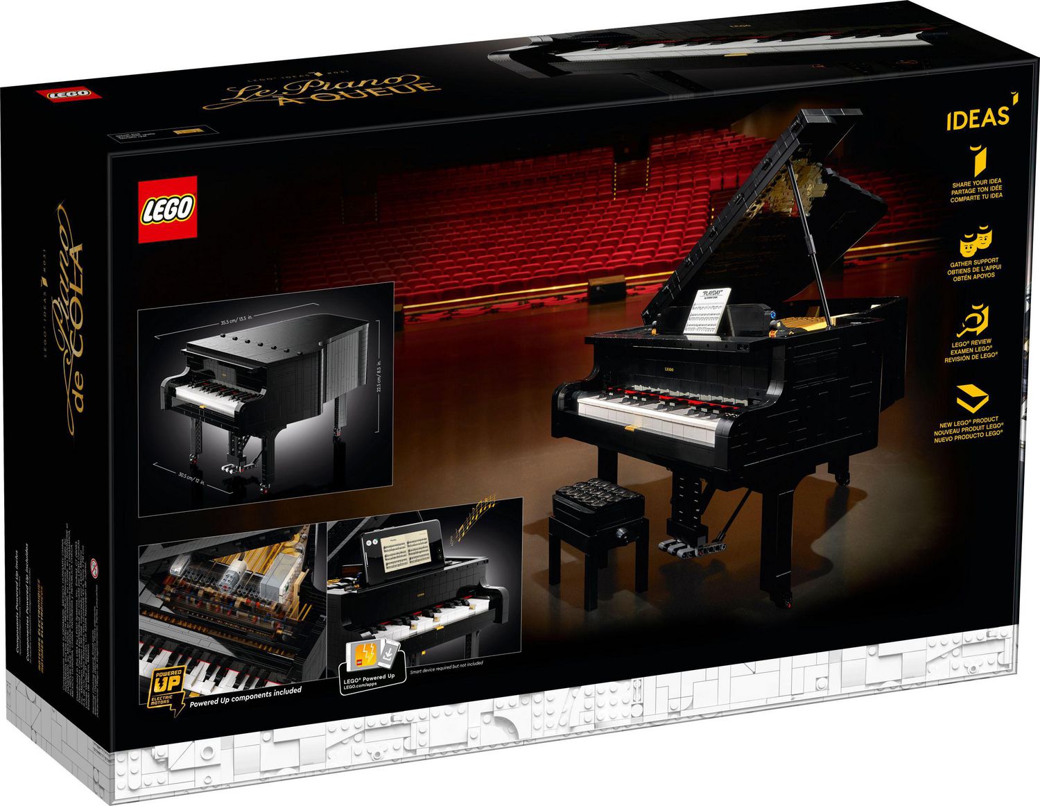 LEGO Ideas Grand Piano 21323 Build-Your-Own Toy Piano Building Kit