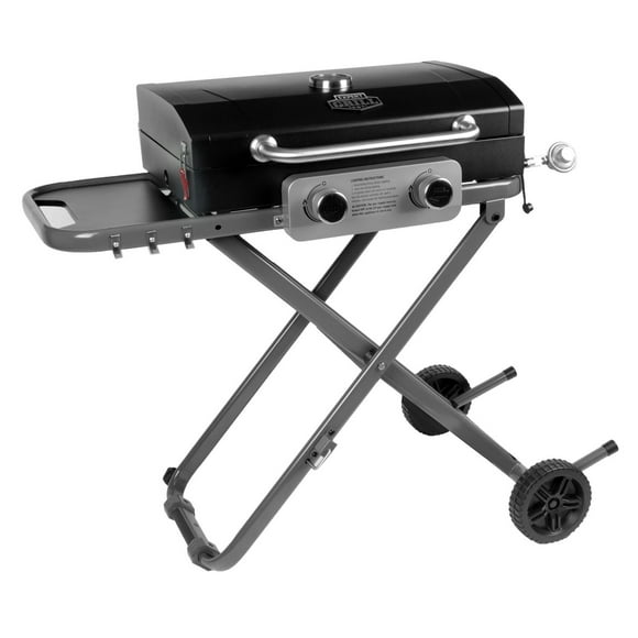 Expert Grill 2 Burner Foldable Propane Gas Grill, Black, GBC2519W-C