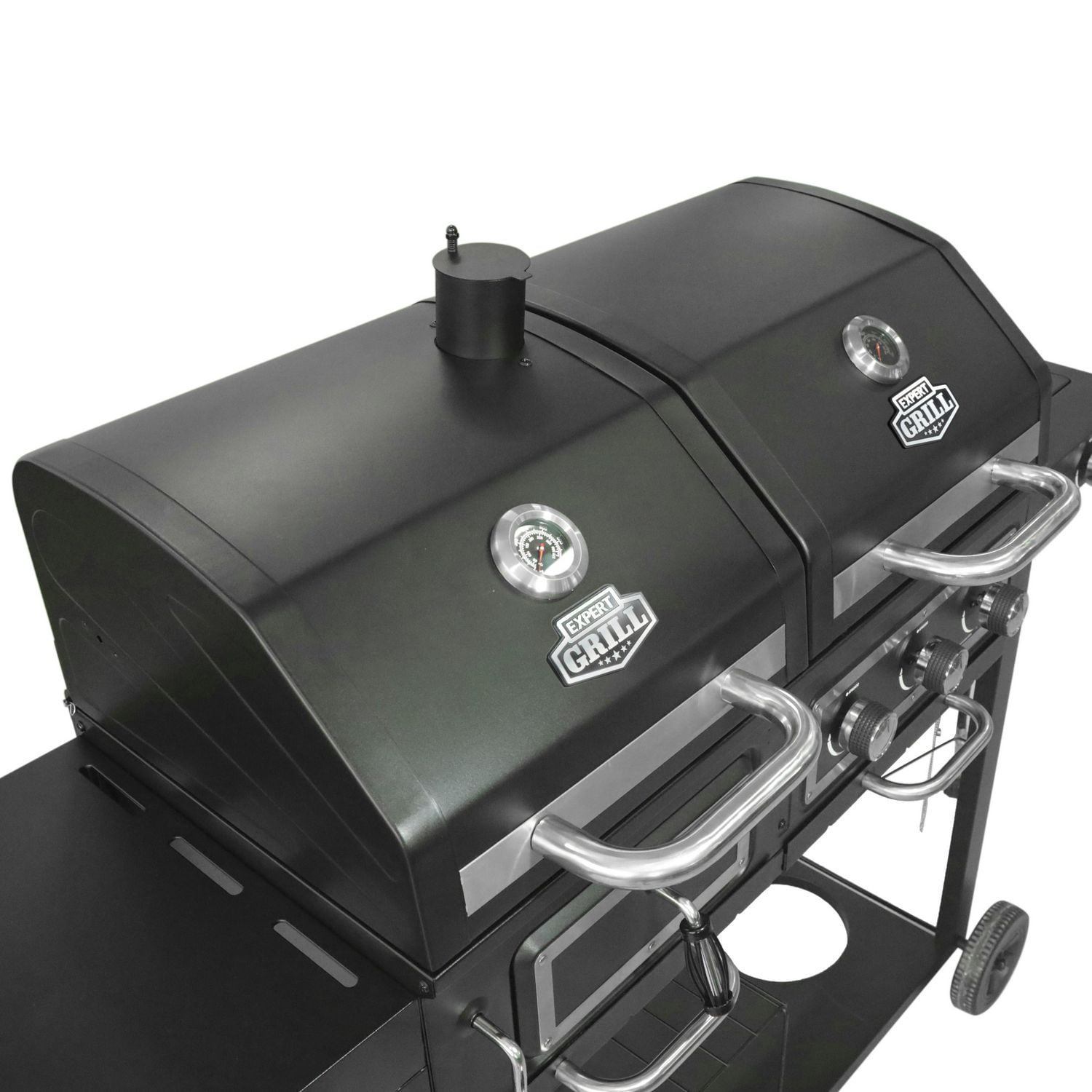 Expert Grill 3 Burner Gas Charcoal Combo Grill Black with Stainless Steel GBC1793WC C 735 Sq. In. cooking area