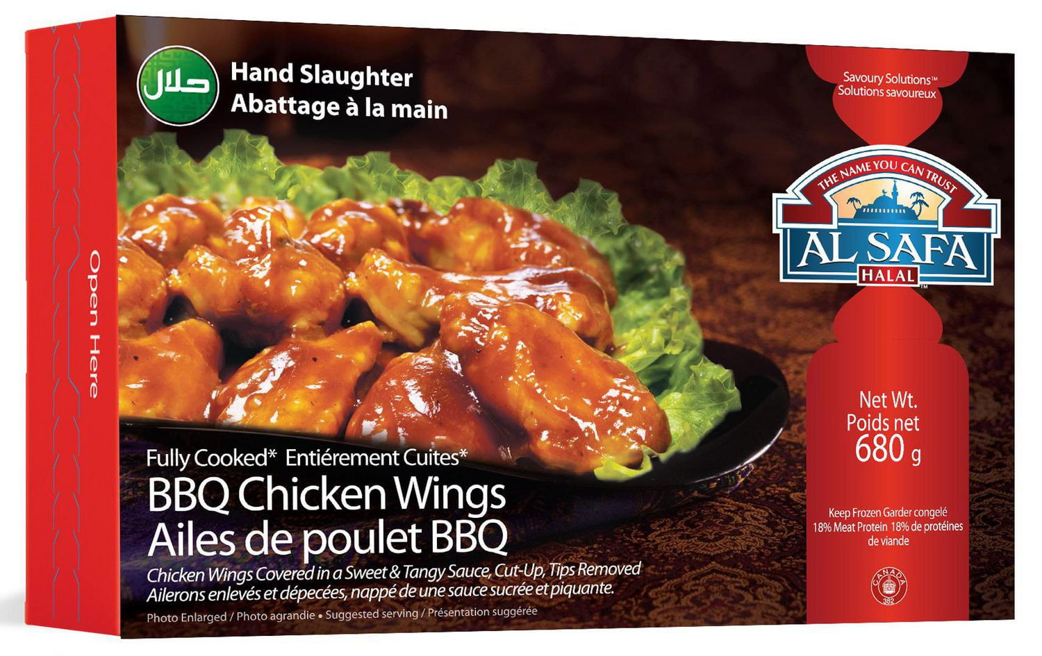 Al Safa Halal Fully Cooked BBQ Chicken Wings Walmart Canada