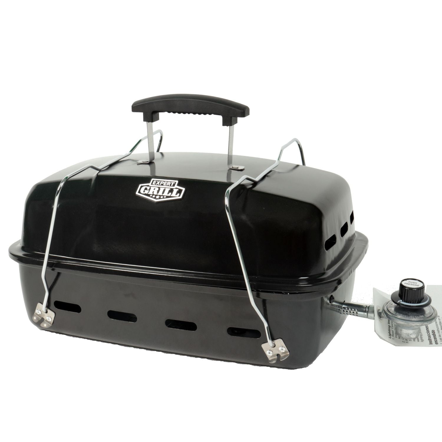 Expert Grill 17.5 10 000 BTU Portable Table Top Propane Gas Grill Black GBT2210W C 178 Sq. In. cooking area