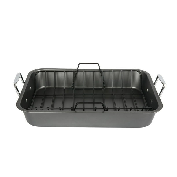 Mainstays 18" 2 Piece Roaster with Rack, Mainstays 2 Piece Roaster