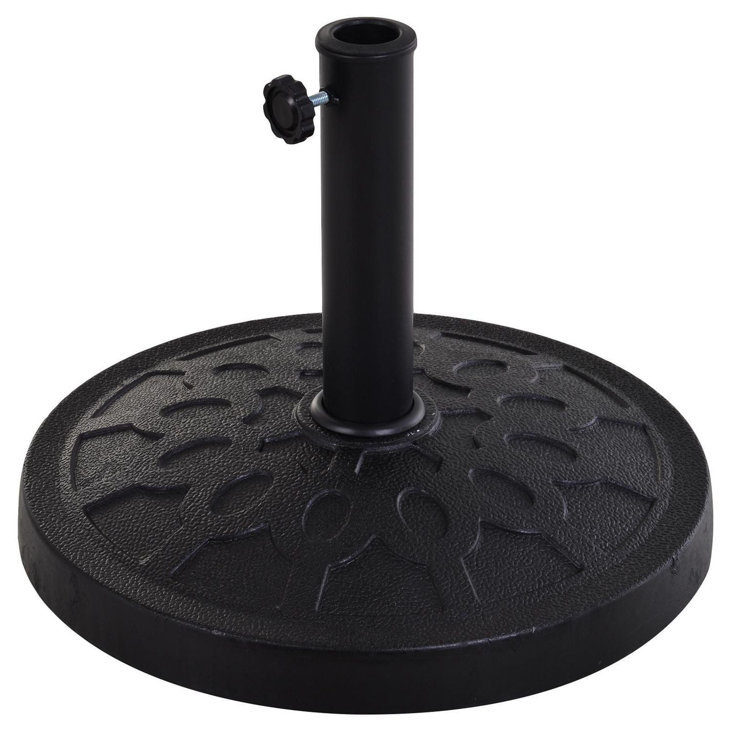 Outsunny Resin Round Patio Umbrella Stand Base Coated Pole Market ...