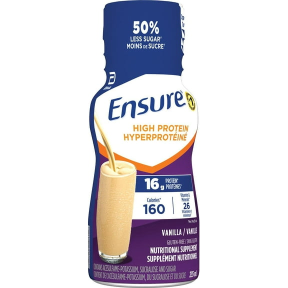 Ensure Hyperprotéiné 16 g, Supplément Nutritionnel Protéiné, Prêt À Servir, Vanille, 6 Bouteilles De 235 mL