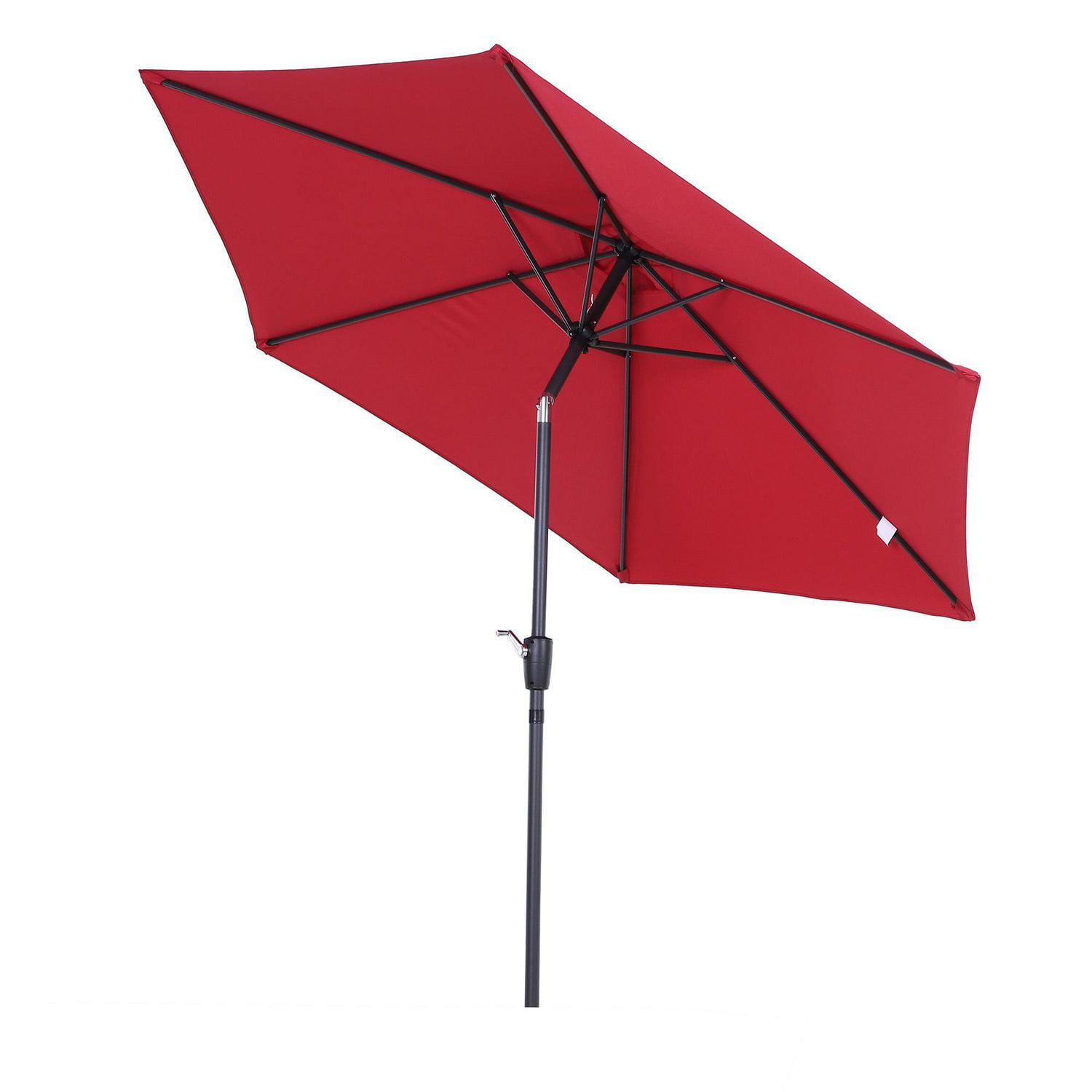 Outsunny 6.6x5ft Wooden Patio Umbrella Squre Market Parasol Tilt Mechanism 6 Ribs Garden