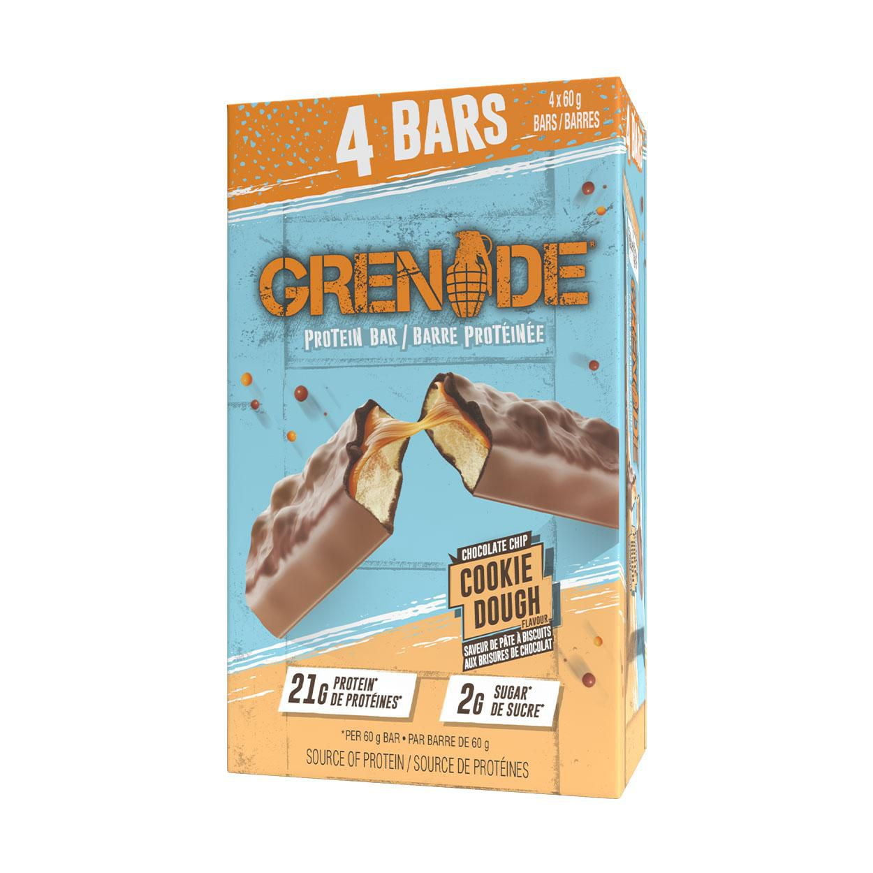 Grenade Grenade Protein Bar Cookie Dough, 4 x 60g Bars