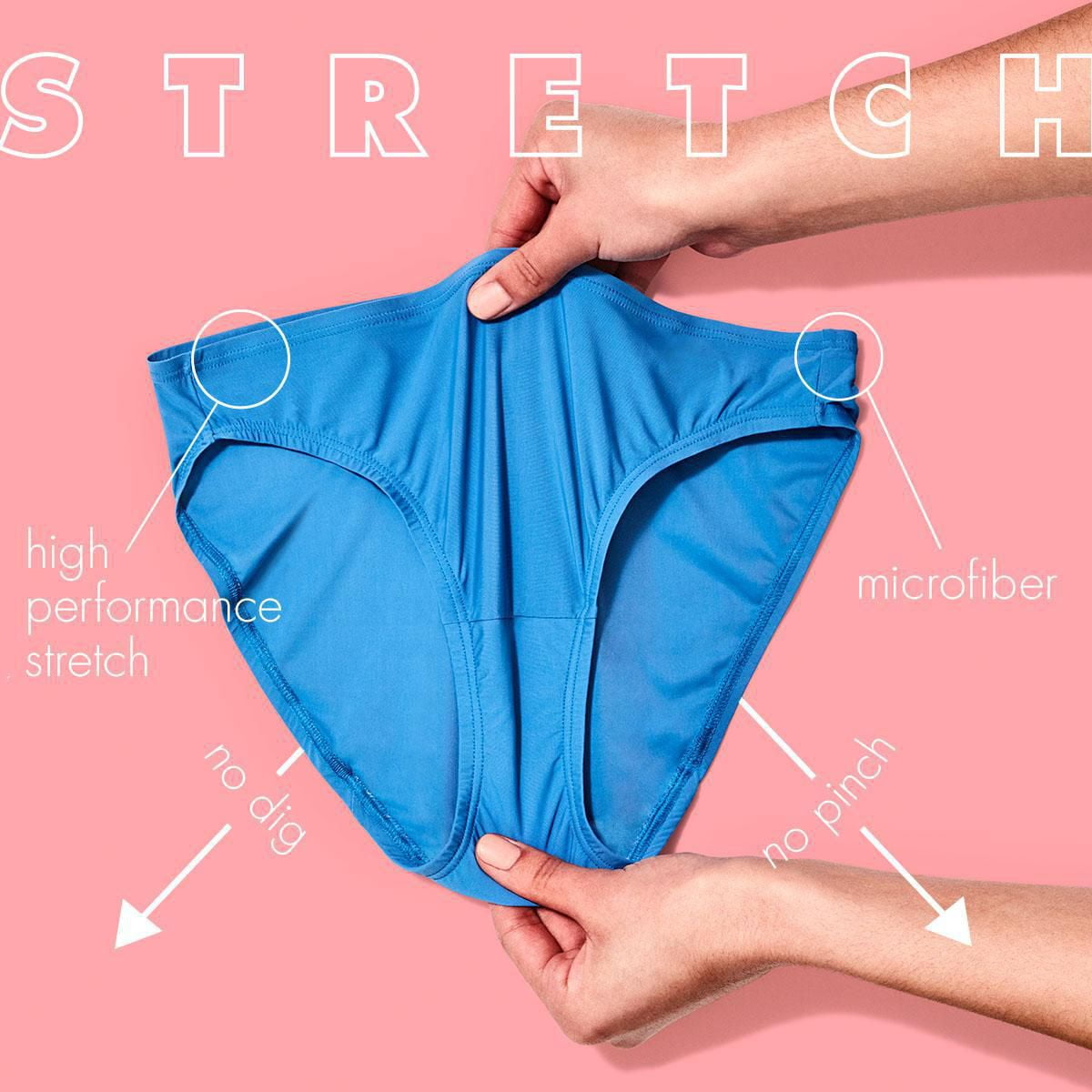 Fruit of the Loom Womens 6pk 360 Stretch Microfiber Bikini Underwear
