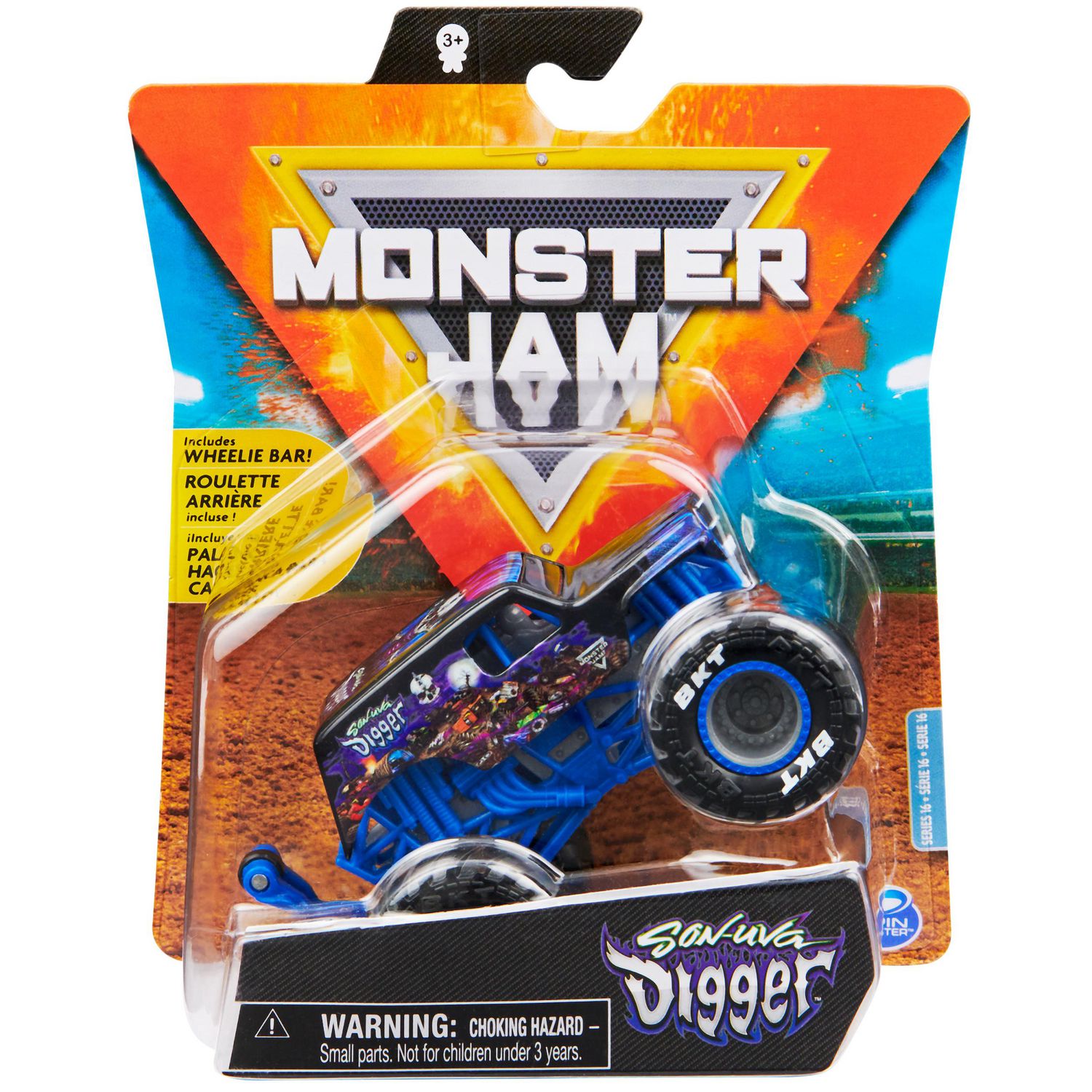 Monster Jam, Official Son-Uva Digger Monster Truck, Die-Cast