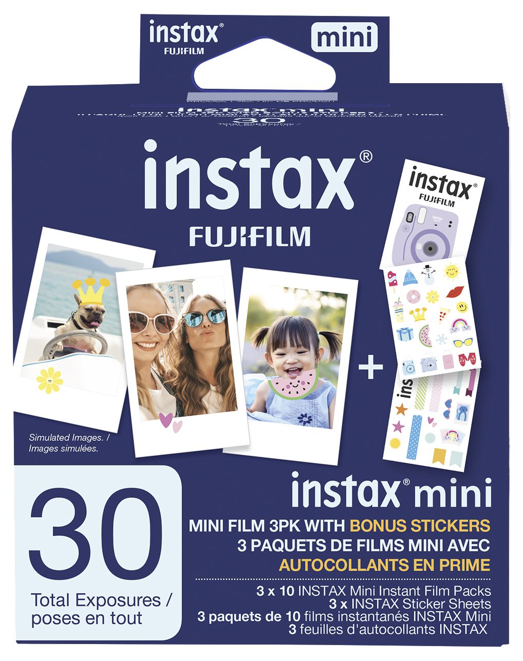 Papier films Instax Mini FUJIFILM : le paquet de 10 feuilles à