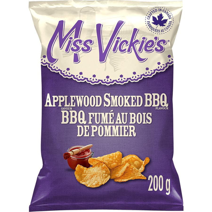 Miss Vickie's Applewood Smoked BBQ Kettle Cooked Potato Chips | Walmart ...