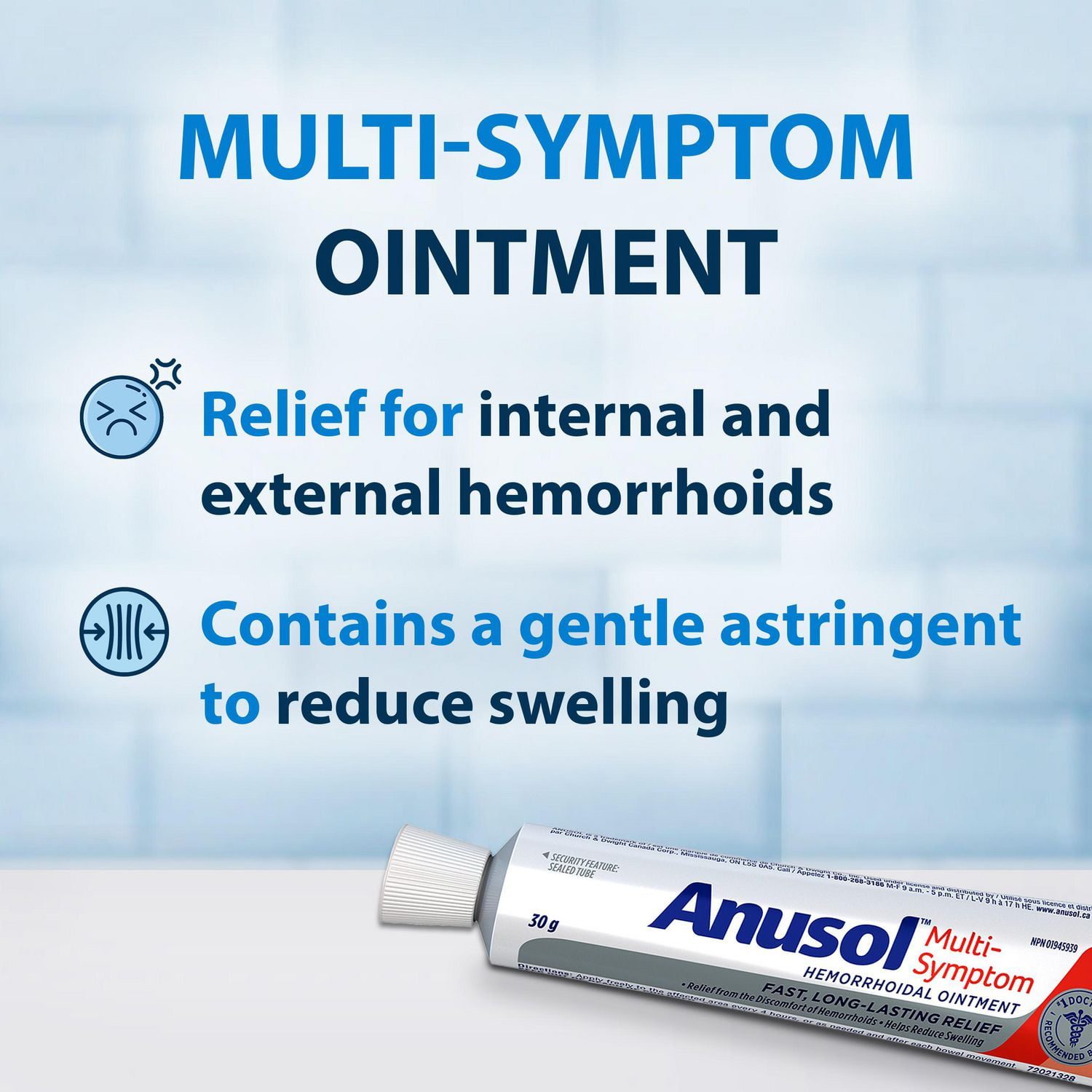 Anusol Multi-Symptômes Onguent pour Soulager la Douleur Hémorroïdaire 30g