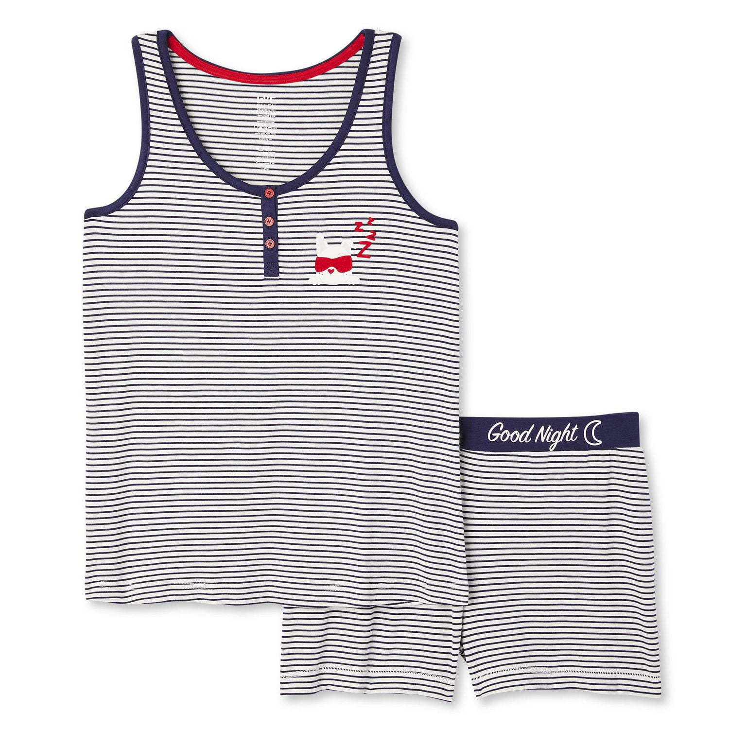 Pyjama 2 pièces avec débardeur et caleçon boxer LOVE Ellen DeGeneres pour femmes