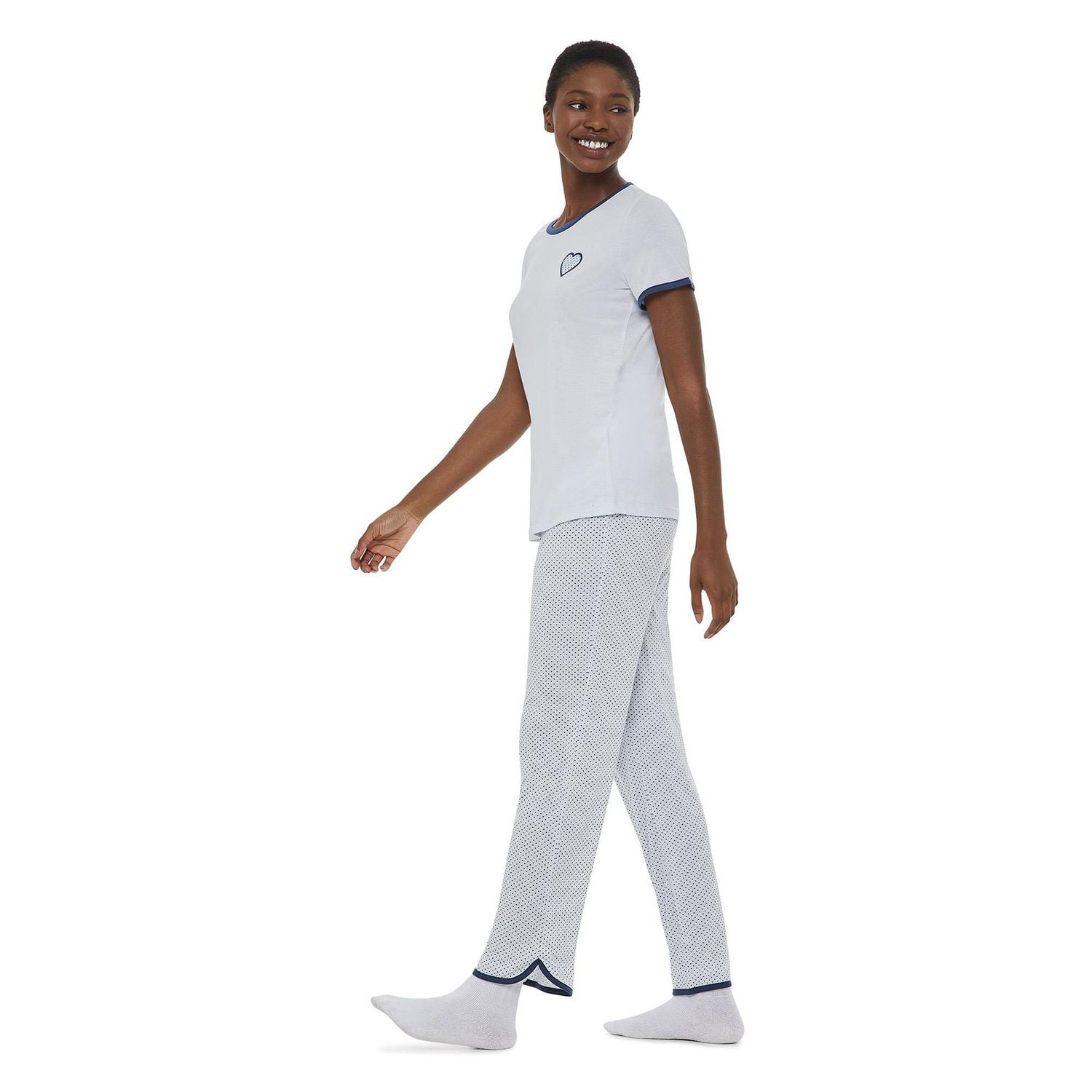 LOVE Ellen DeGeneres Women's Tee and Pant Pajamas 2-Piece Set