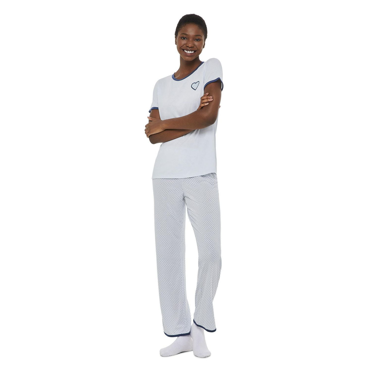 LOVE Ellen DeGeneres Women's Tee and Pant Pajamas 2-Piece Set