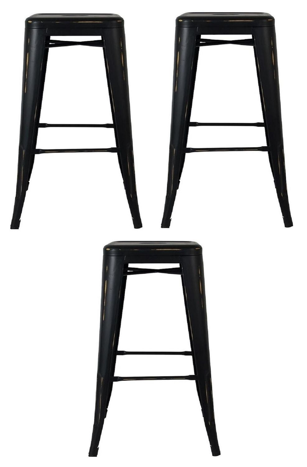Heavenly Collection Antique Black Metal Counter Stool Walmart Canada