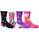 Mi-chaussettes pour filles à motifs de coeurs et d'étoiles de Growing Socks, 4 paires – image 2 sur 2
