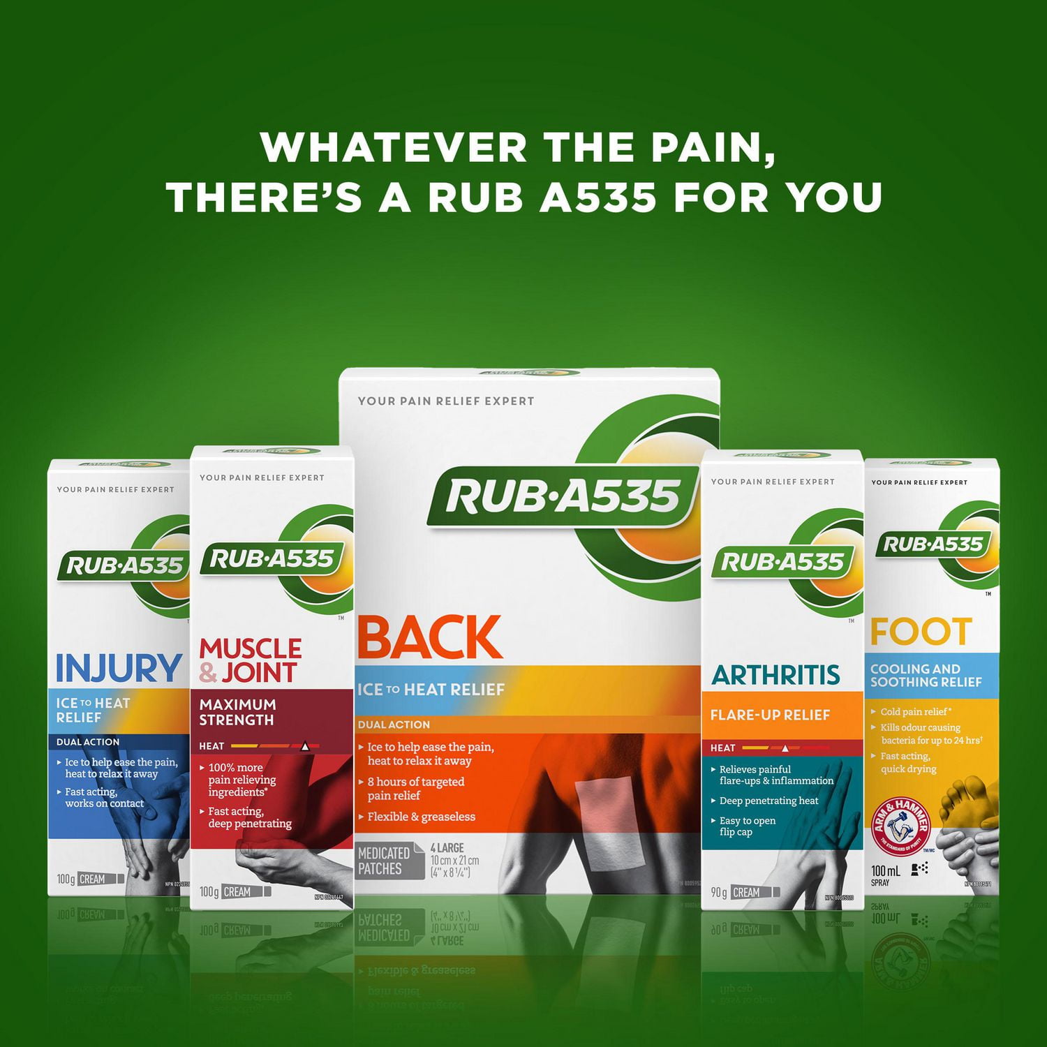 RUB A535 Muscle & Joint Pain Relief Cream, No Odour, Regular Strength