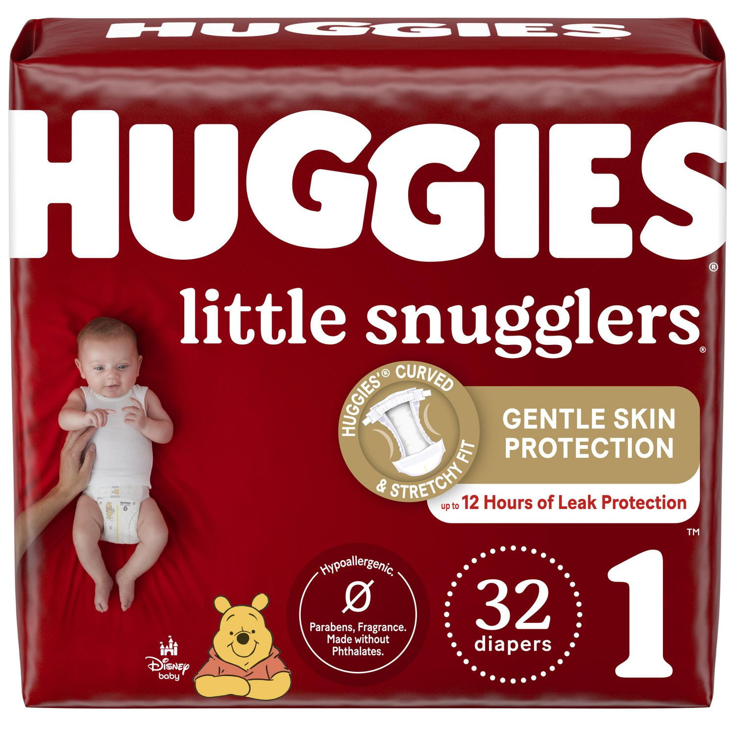 HUGGIES Little Snugglers Baby Diapers, Jumbo Pack, Sizes: Newborn - 2