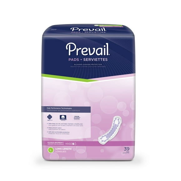 PREVAIL® Bladder control pads, Long, 39 units