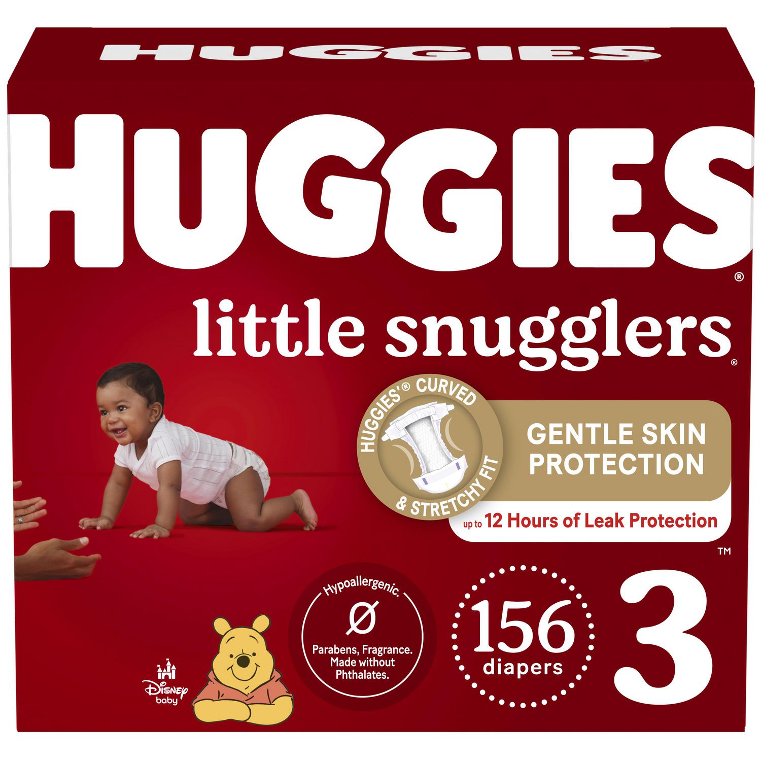 HUGGIES　Pack,　198-96　Count　Sizes:　Little　Econo　Diapers,　Snugglers　1-6