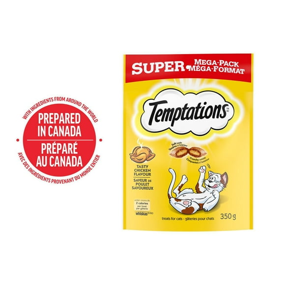 Temptations Tasty Chicken Flavour Soft & Crunchy Adult Cat Treats, 350g