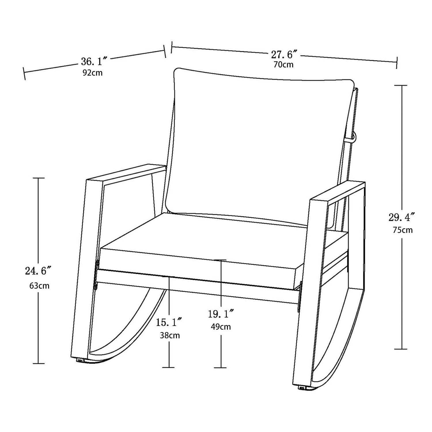 Walmart asher discount springs rocker set