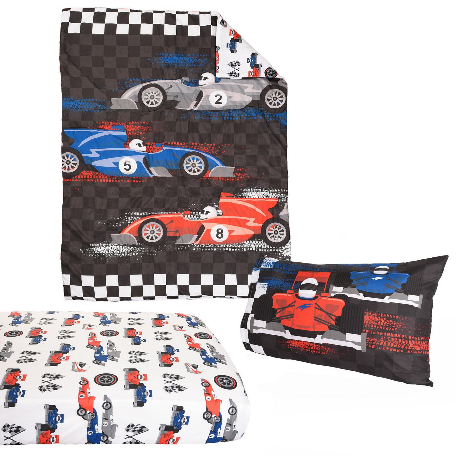 Race Car 3Piece Toddler Bedding Set Walmart Canada