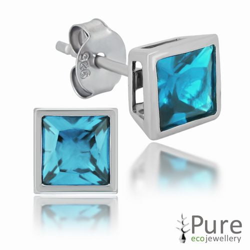 Orecchini In Argento Sterling Con Zirconia Cubica Graduata A
