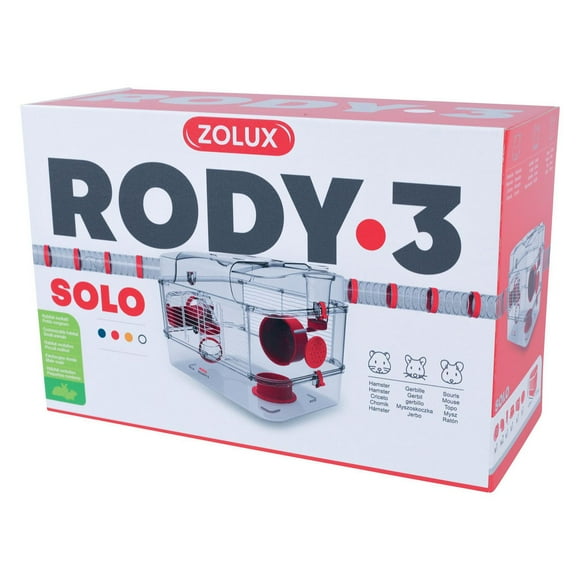 Rody3 Solo Small Animal Habitats And Cage - 1-story - Grenadine - 41 x 72 x 28 cm
