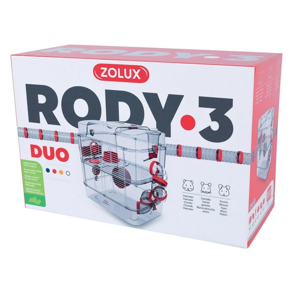 Rody3 Duo Hamster Cage - 2-story - Grenadine - 41 x 27 x 40.5 cm