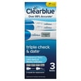 thumbnail image 2 of Boîte combo de Tests de grossesse Clearblue Triple vérification + date, 3 tests (1 numérique, 2 visuels), 2 of 9