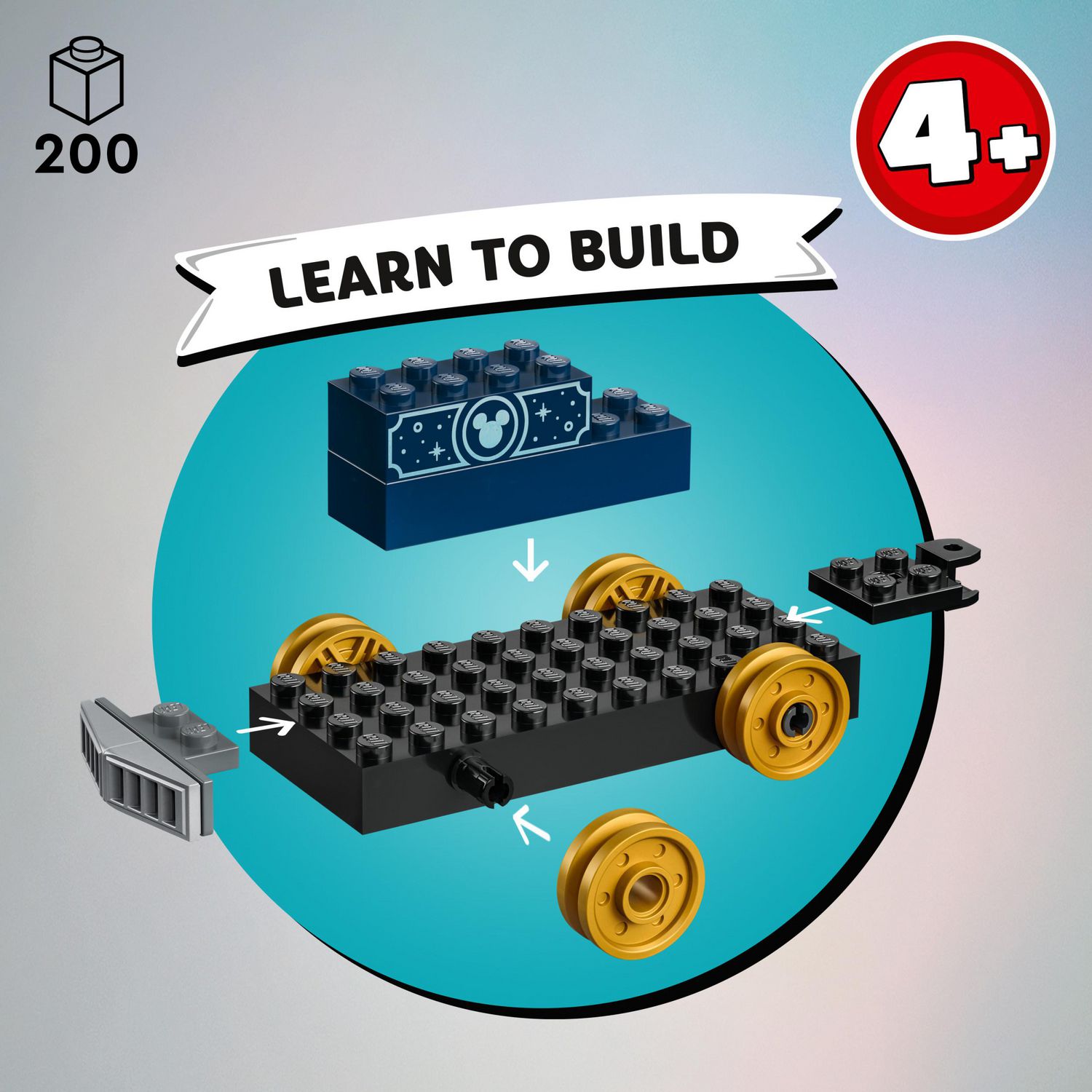 LEGO Disney 100 Celebration Train 43212 Building Toy, Imaginative