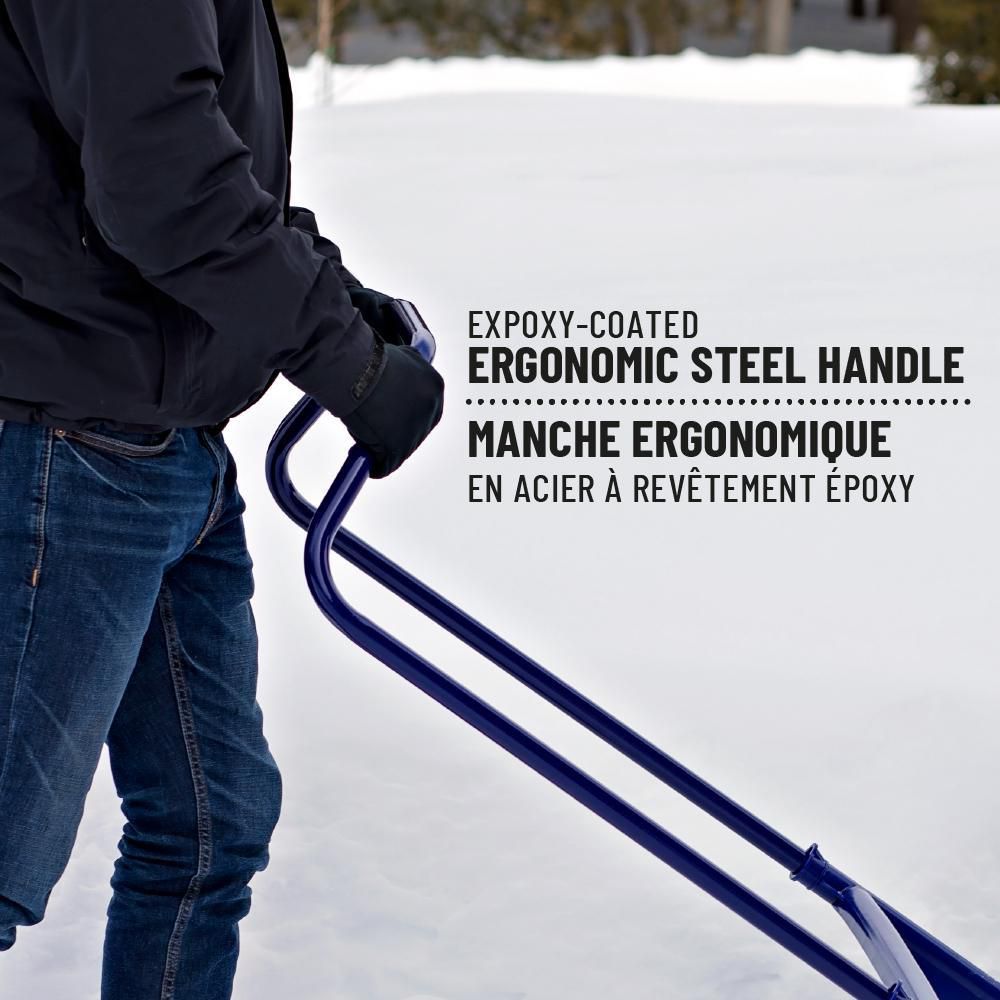 Garant EPSS24 45-L Sleigh Shovel, 24-Inch Wide Snow Scoop with Ergonomic  Handle and Steel Wear Strip