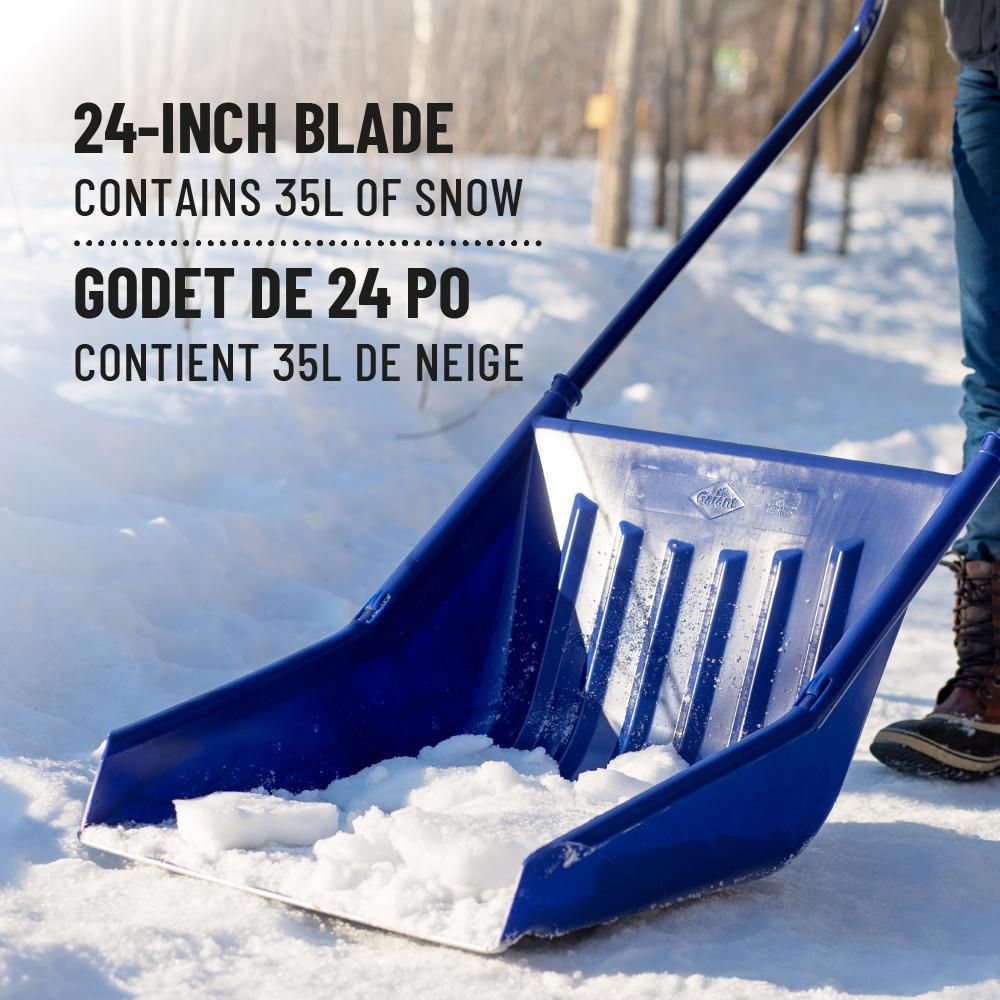 Garant EPSS24 45-L Sleigh Shovel, 24-Inch Wide Snow Scoop with Ergonomic  Handle and Steel Wear Strip