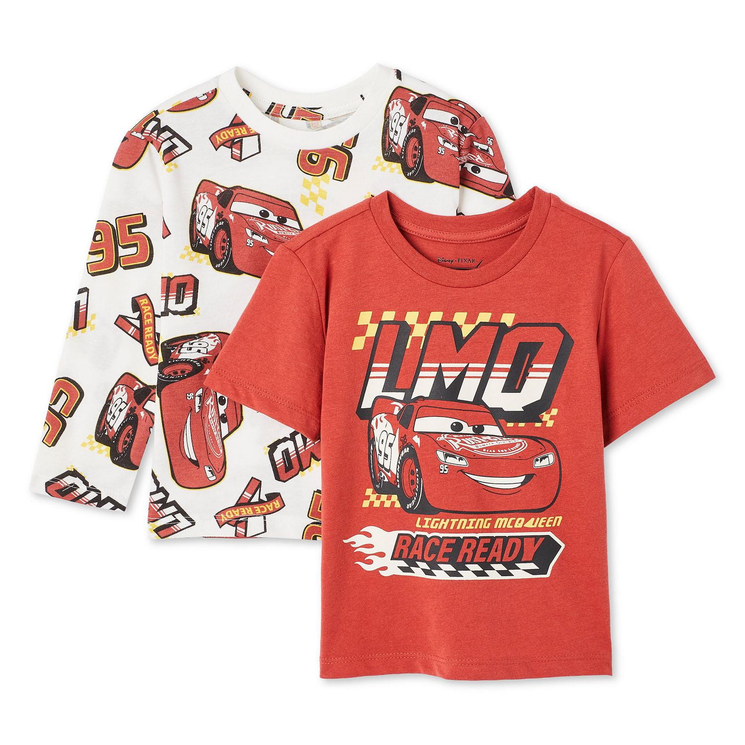 Disney Toddler Boys' Cars Tee 2-Pack, Sizes 2T-5T