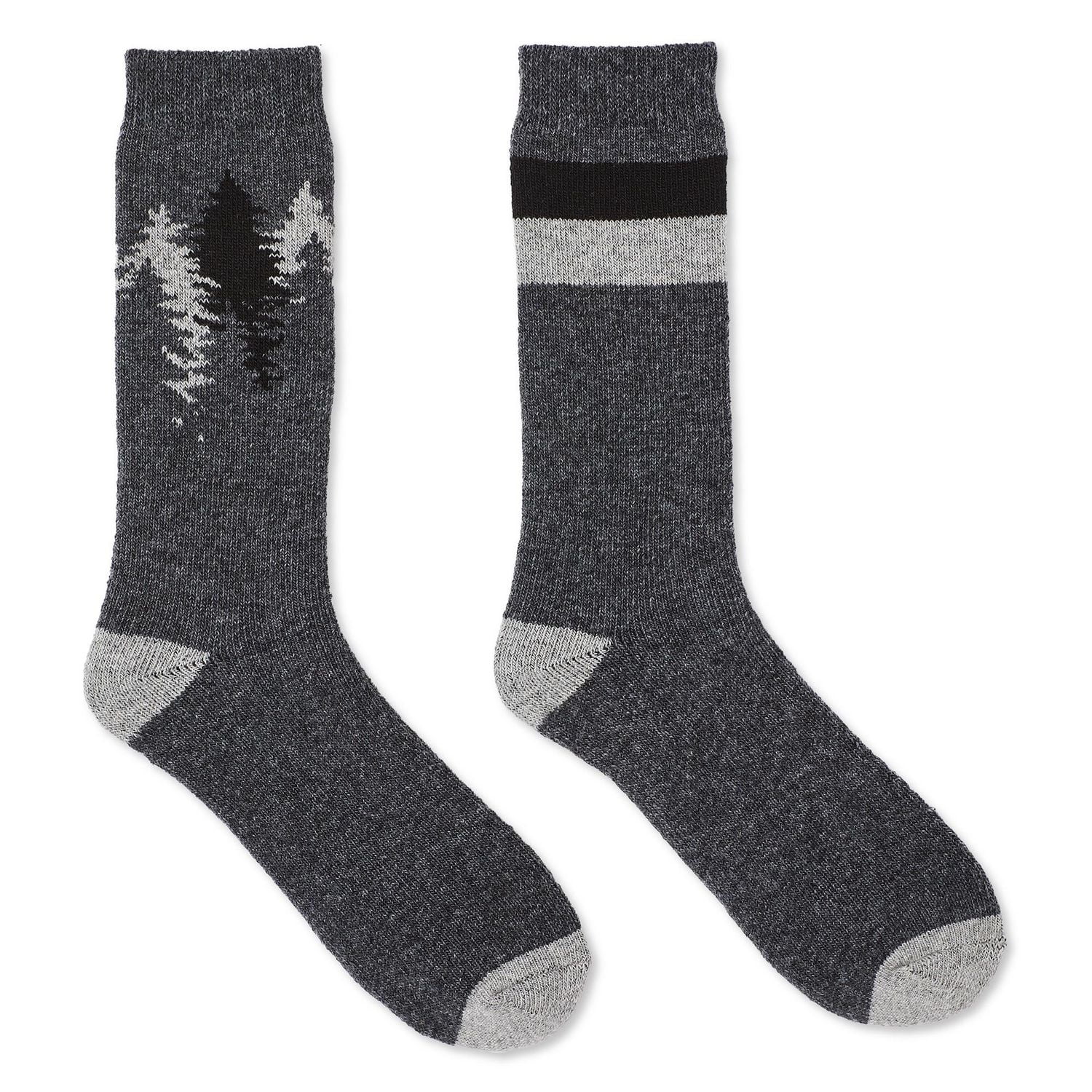 George Men's Wool Socks 2-Pack, Sizes 7-11