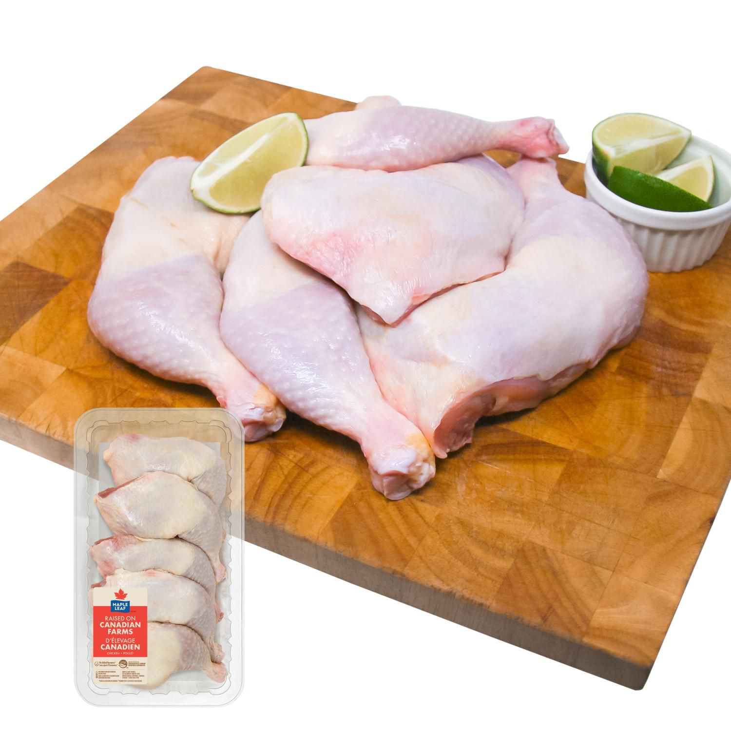 Maple Leaf Chicken Leg Quarters, 4-5 Leg Quarters, 1.53 - 1.87 KG