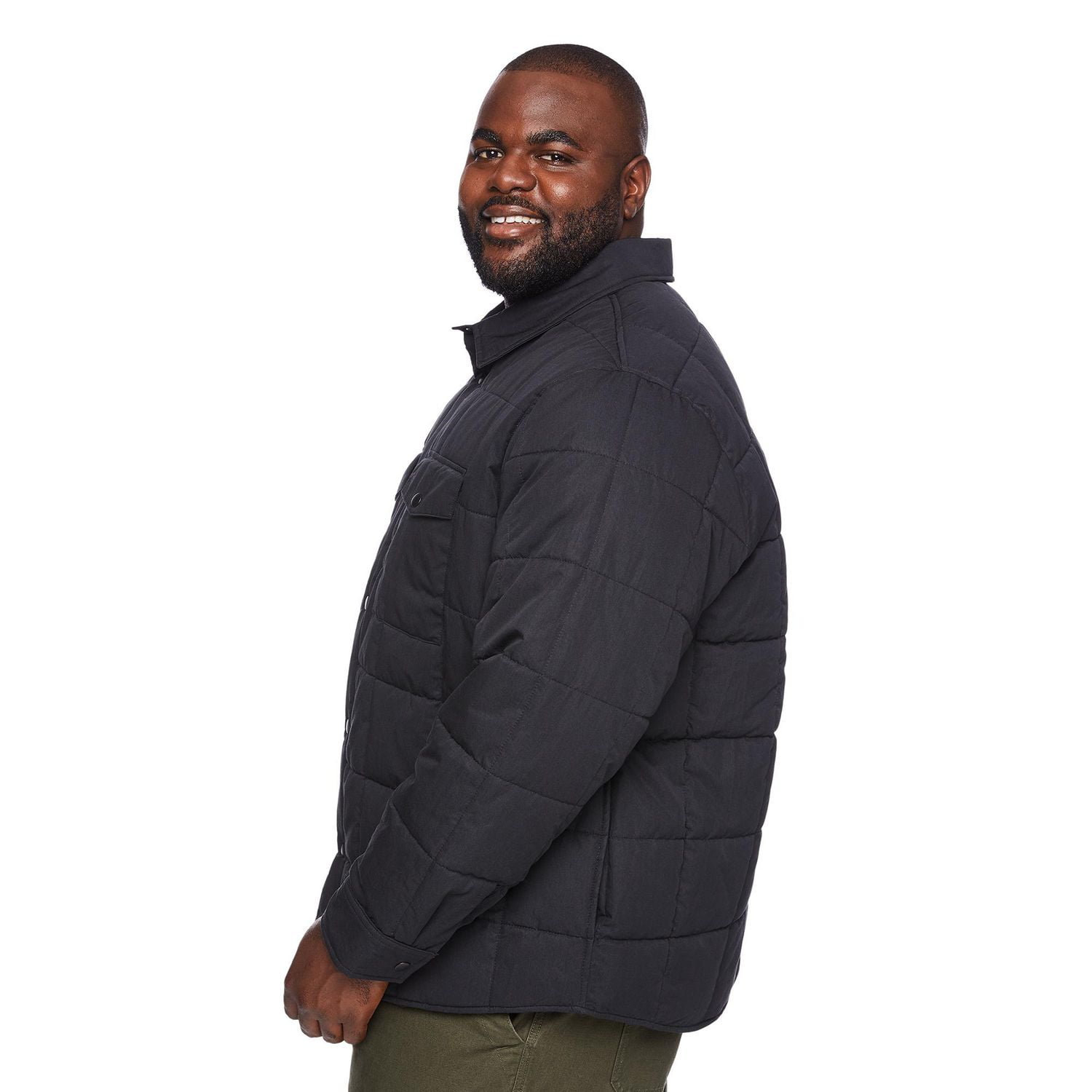 Veste-chemise matelassée George Plus pour hommes Tailles 3XL-5XL