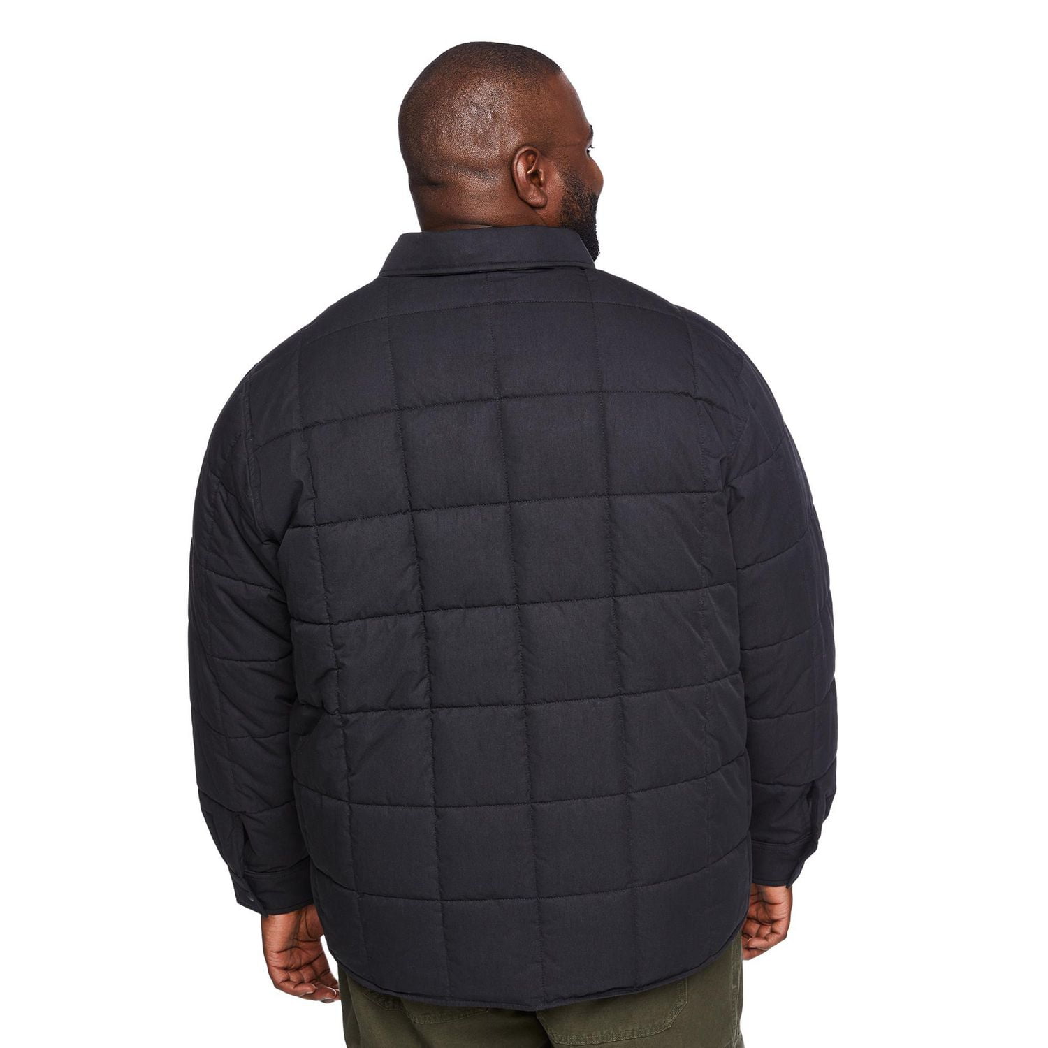 Veste-chemise matelassée George Plus pour hommes Tailles 3XL-5XL