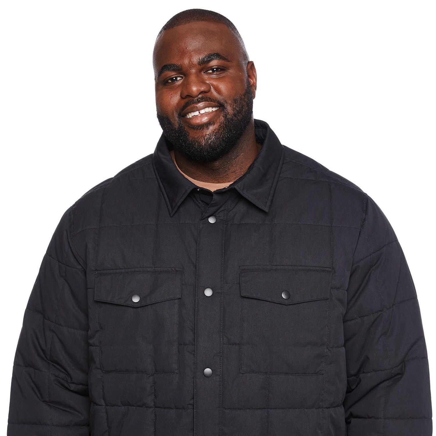 George Big Men's Quilted Shacket, Sizes 3XL-5XL